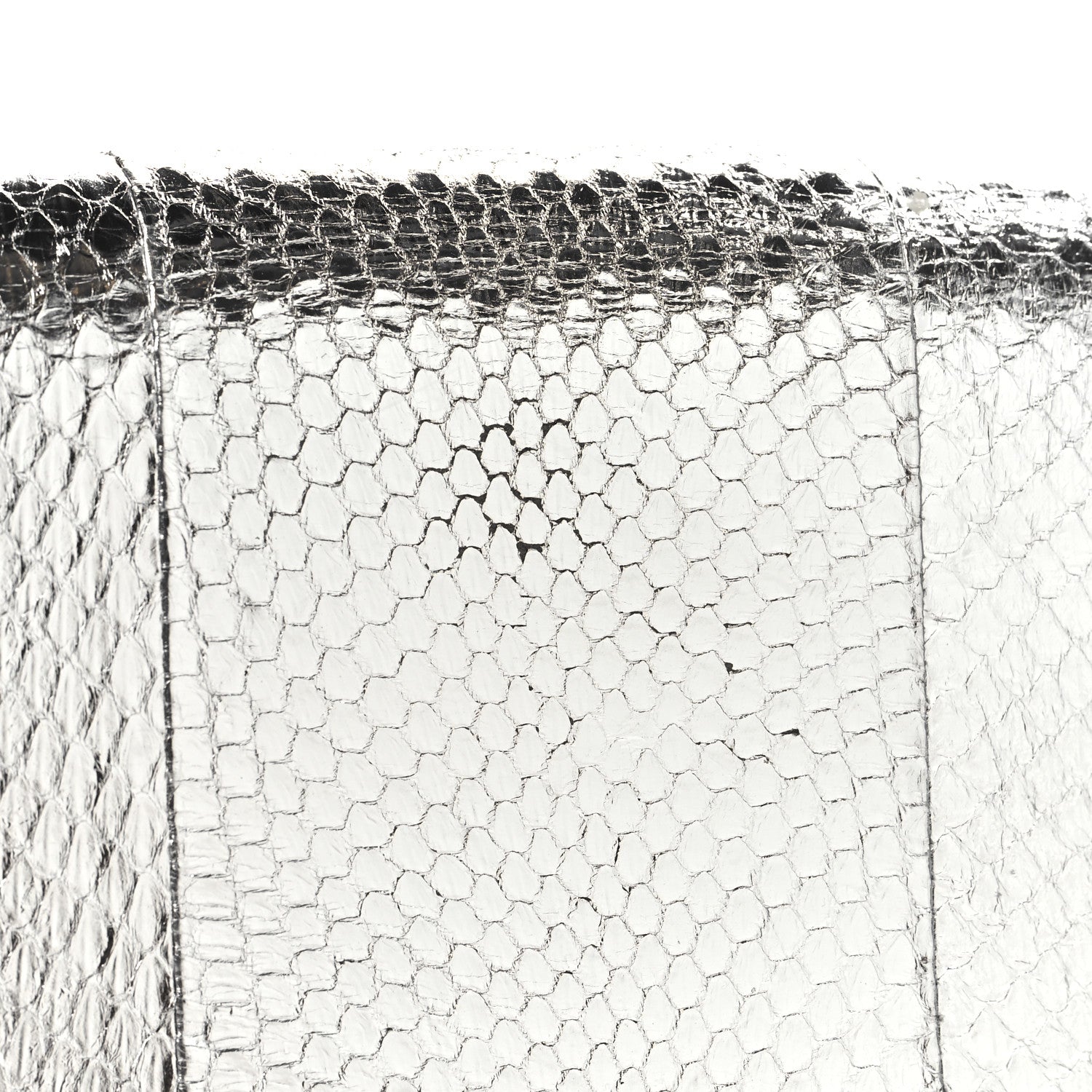 Jimmy Choo Metallic Calfskin Snakeskin Embossed Madeline Crossbody Bag Silver 13 of 13