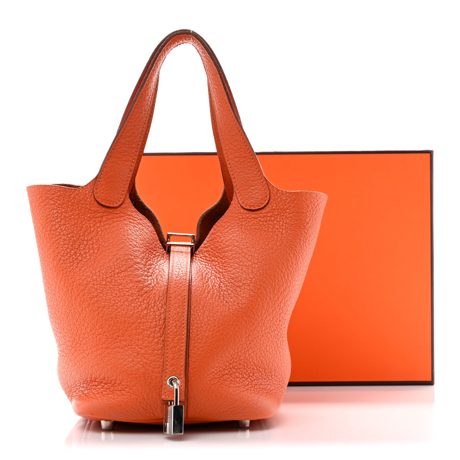 Hermes Taurillon Clemence Picotin Lock 18 PM Orange 13 of 13