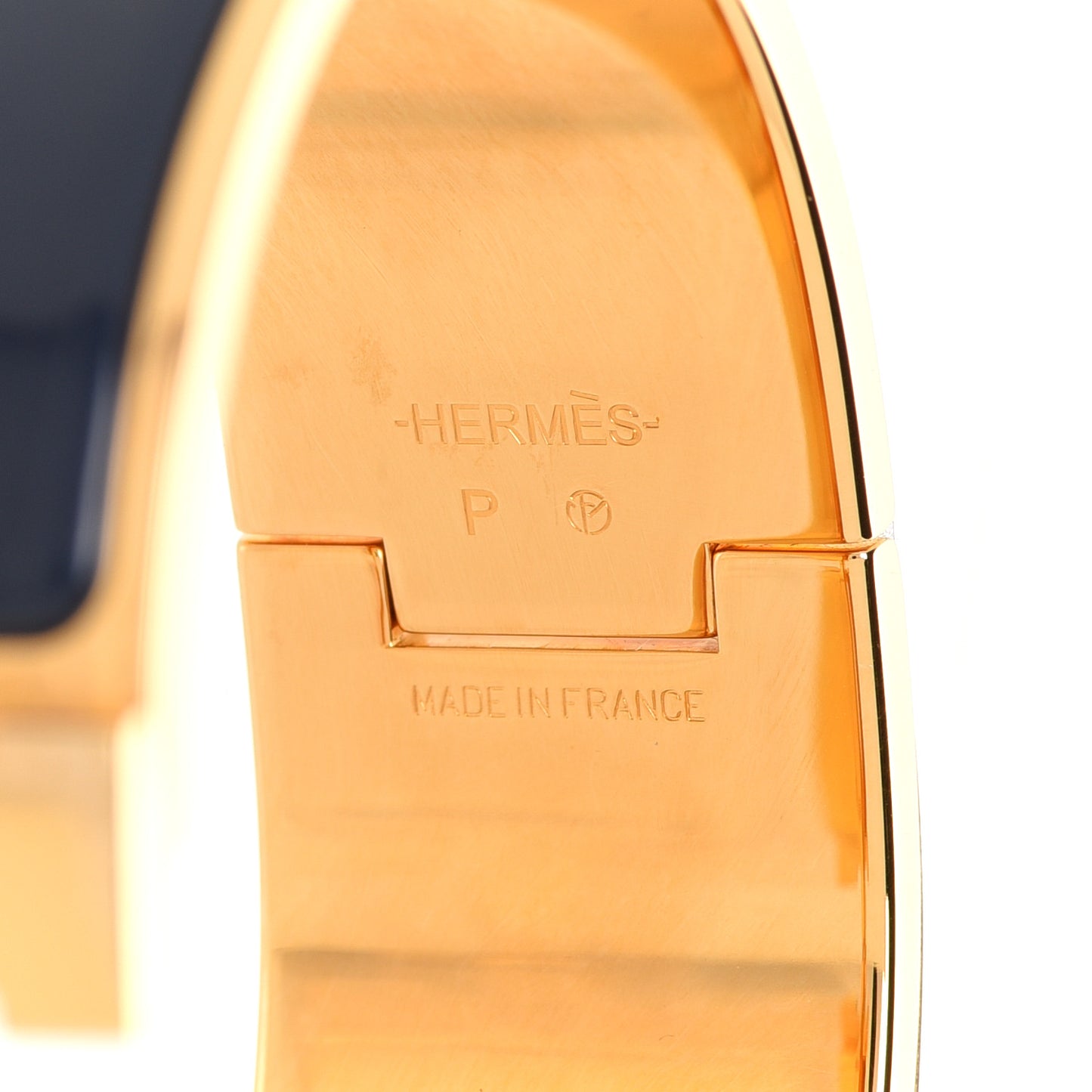Enamel Wide Clic Clac H Bracelet PM Bleu Indigo