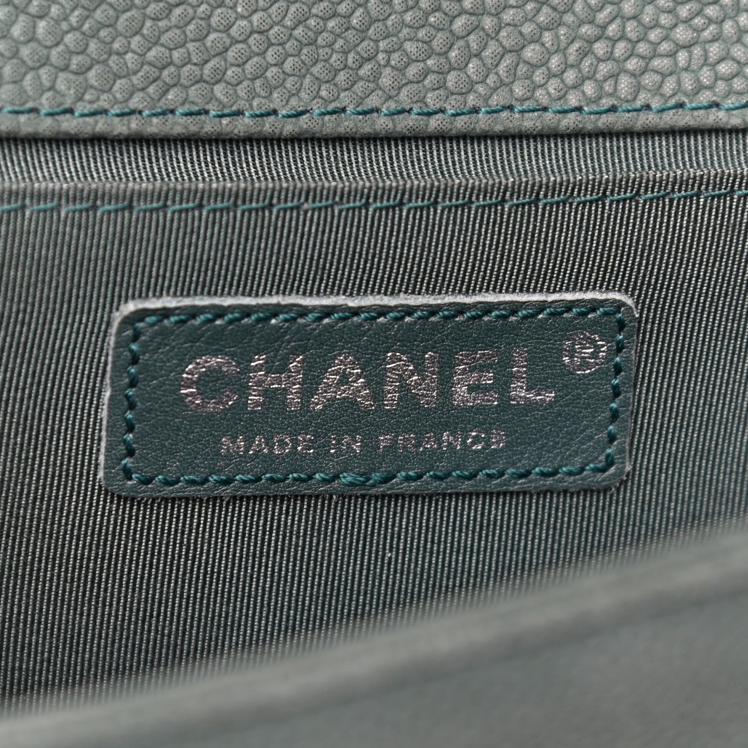 Chanel Iridescent Caviar Quilted Medium Boy Flap Green 5 of 21