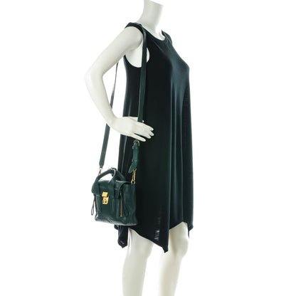 3.1 Phillip Lim 3.1 Textured Calfskin Mini Pashli Satchel Forest Green 2 of 7