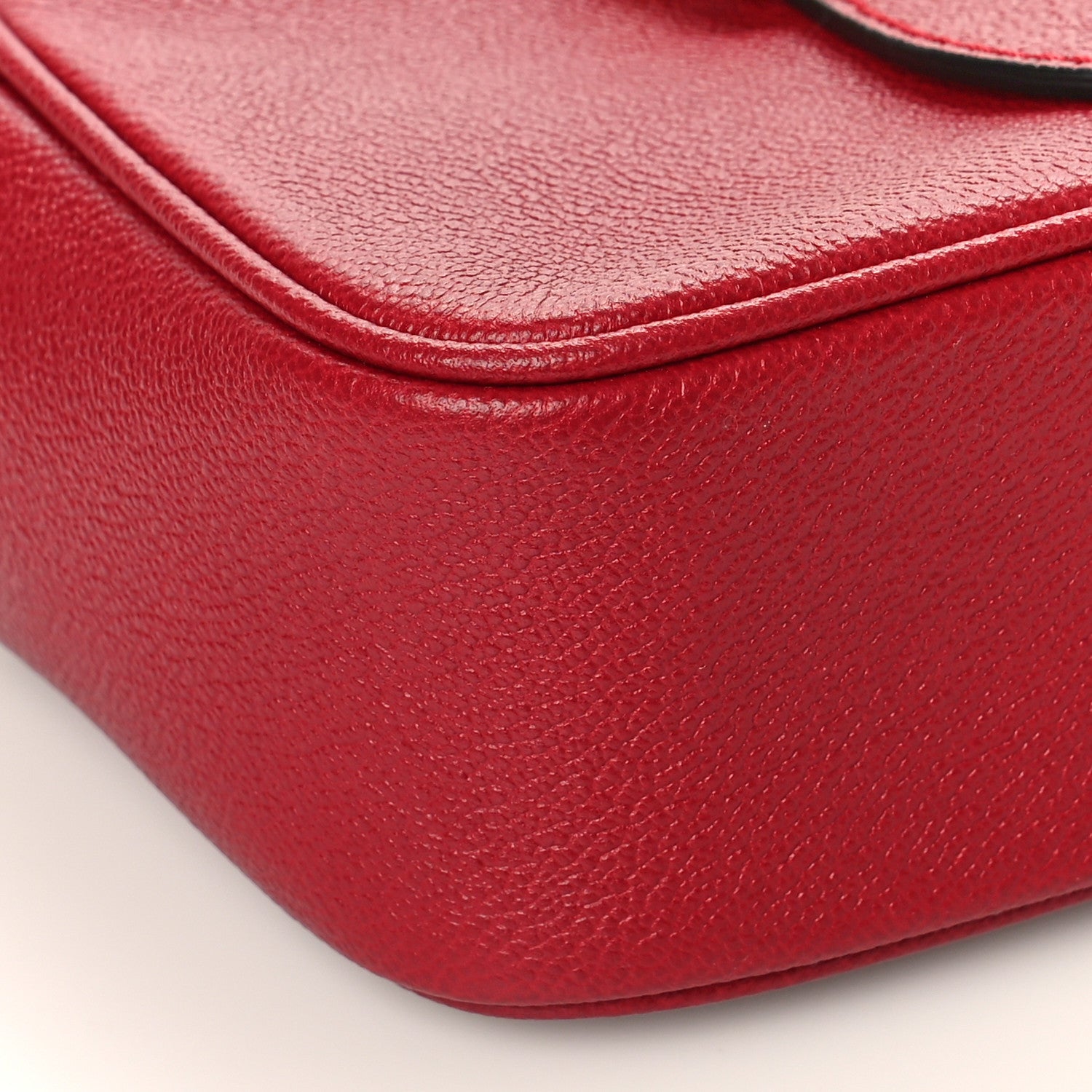 Burberry Soft Grain Calfskin Small Buckle Zip Bag Red 7 of 8