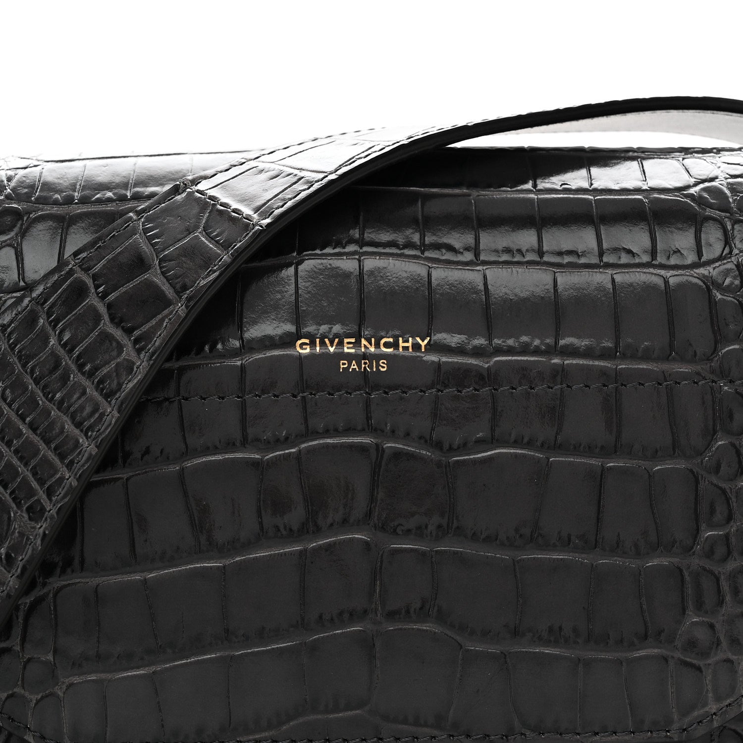 Givenchy Calfskin Crocodile Embossed Small Eden Storm Grey 7 of 9