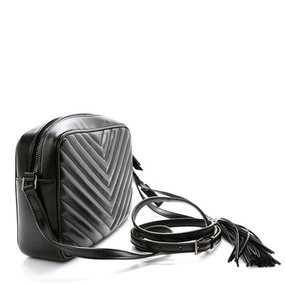 Saint Laurent Calfskin Matelasse Monogram Lou Camera Bag Black 3 of 13