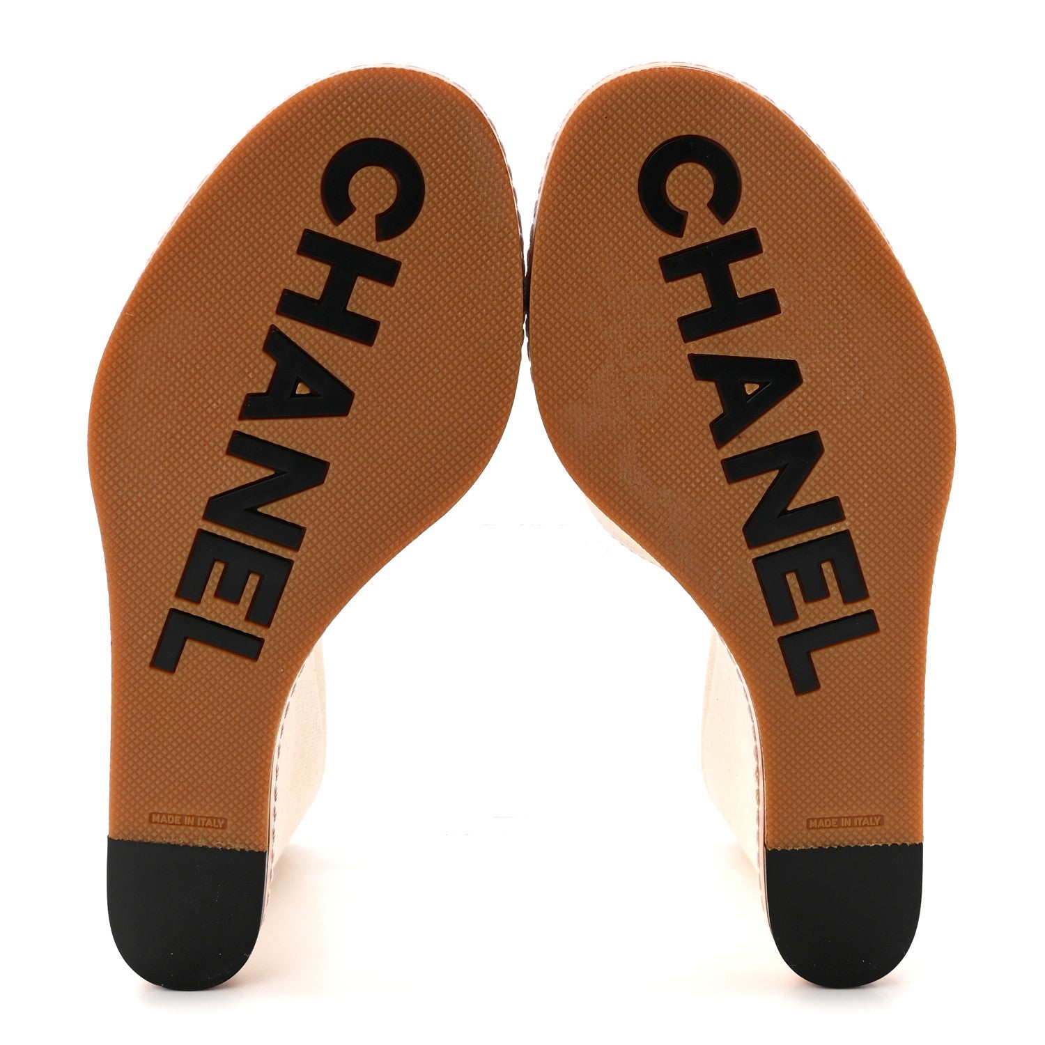 Chanel Canvas Camellia Wedge Sandals 38 Off White 6 of 9