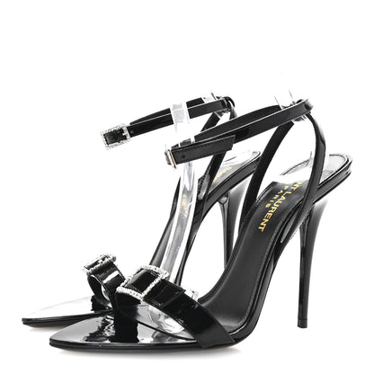 Saint Laurent Vernice Crystal Gippy 110 Sandals 35 Black 4 of 9