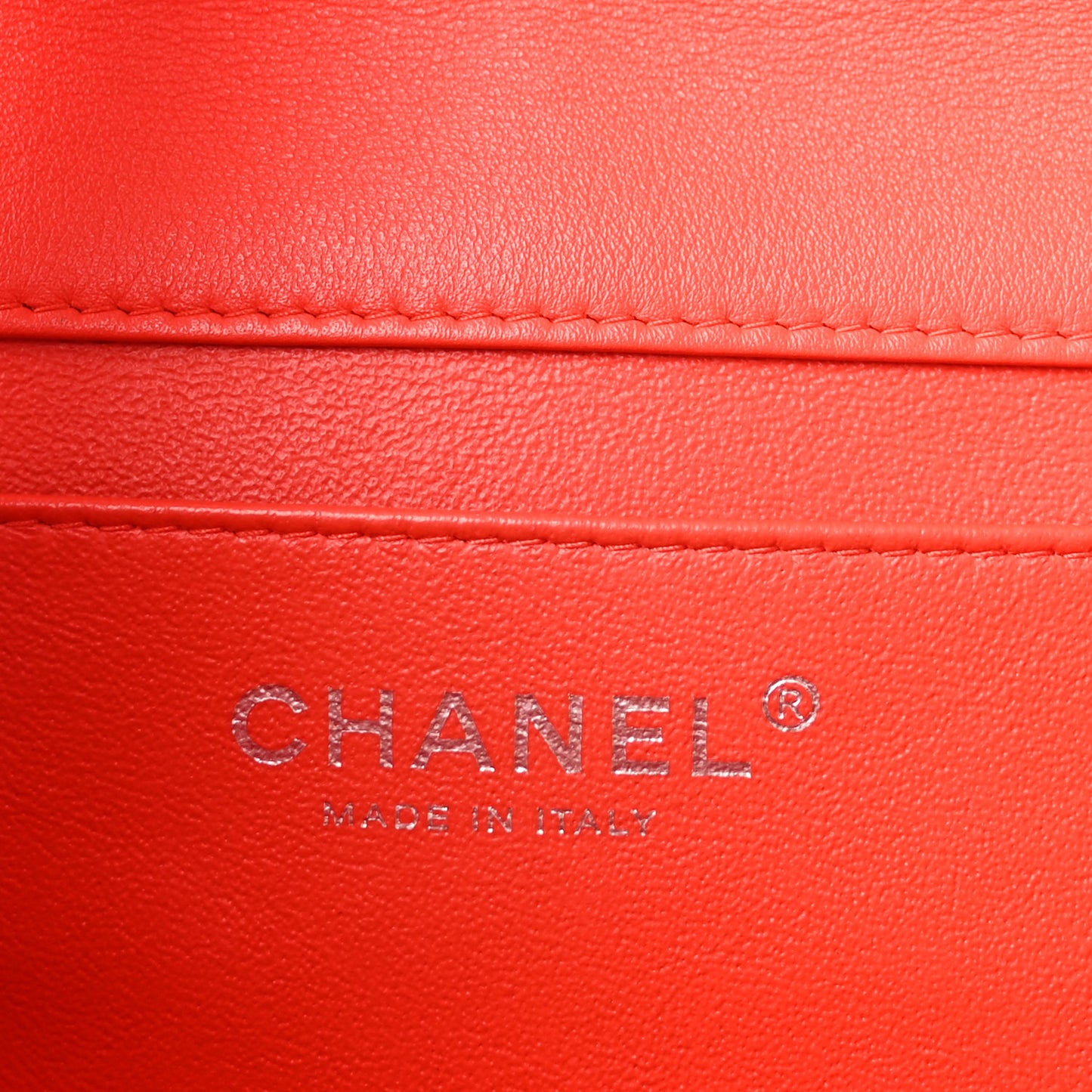 Patent Quilted Clutch with Chain Flap Red