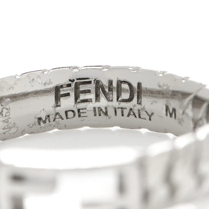 Fendi Metal FF Chain Ring 54 7 Silver 4 of 4