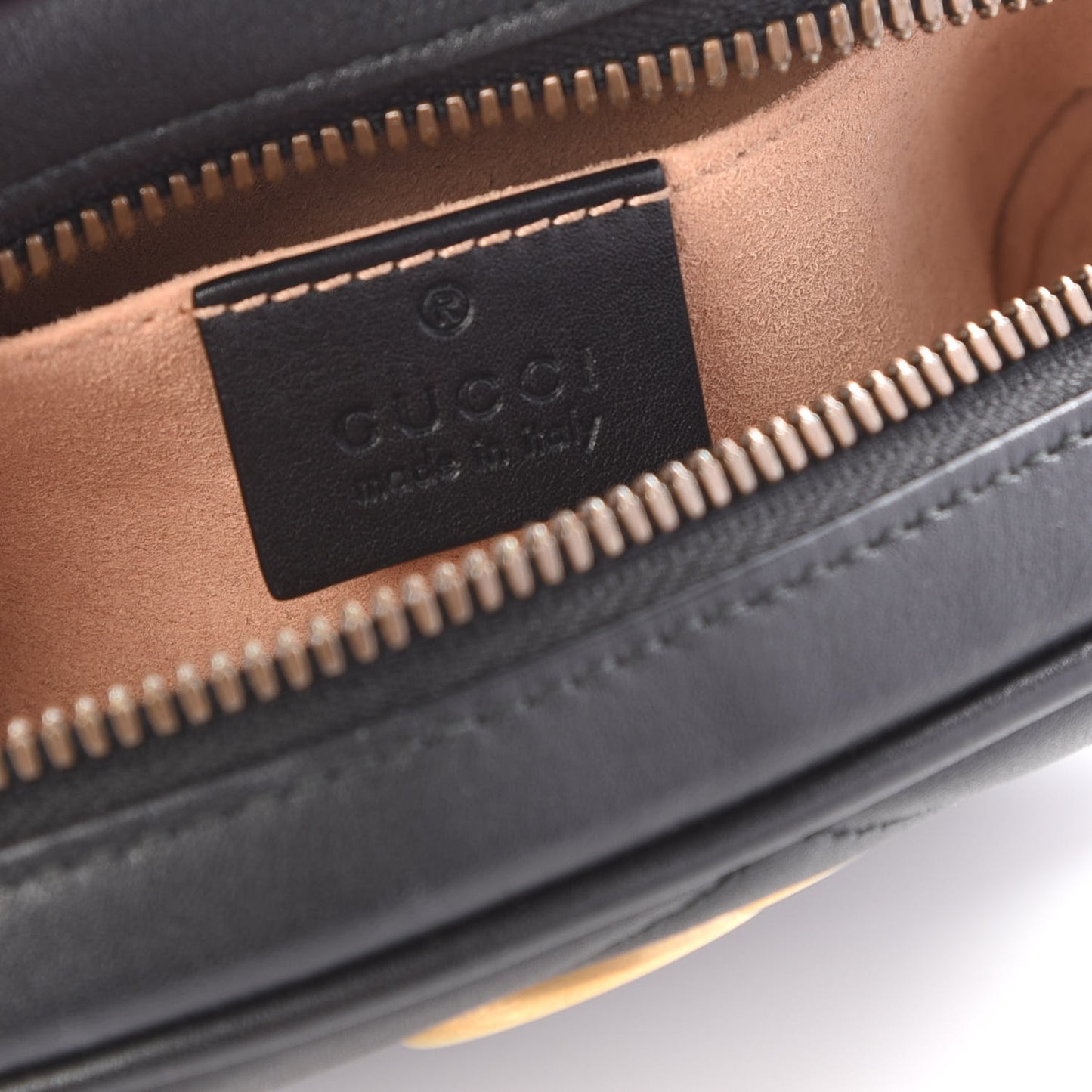 Calfskin Matelasse GG Marmont Belt Bag 85 34 Black