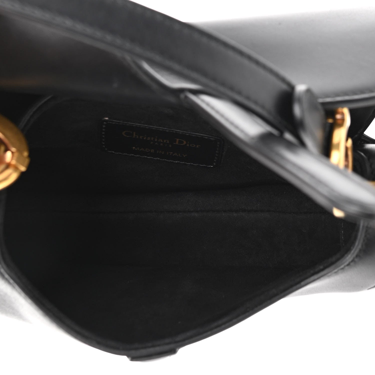 Christian Dior Calfskin Mini Saddle Bag Black 5 of 12