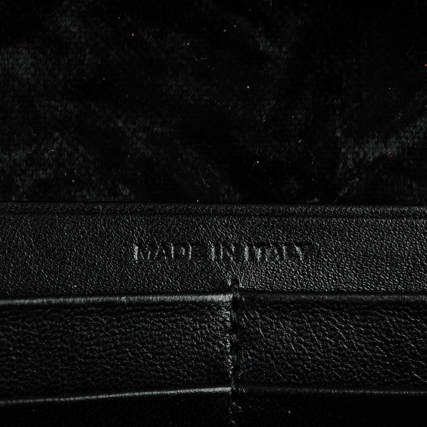 Saint Laurent Velvet Monogram Chain Wallet Black 7 of 8