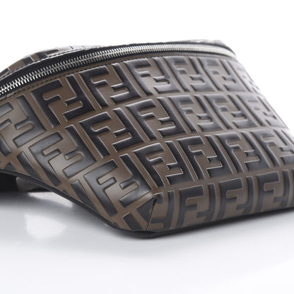 Fendi Vitello Century Bi-Color FF 1974 Embossed Belt Bag Maya Black 5 of 8
