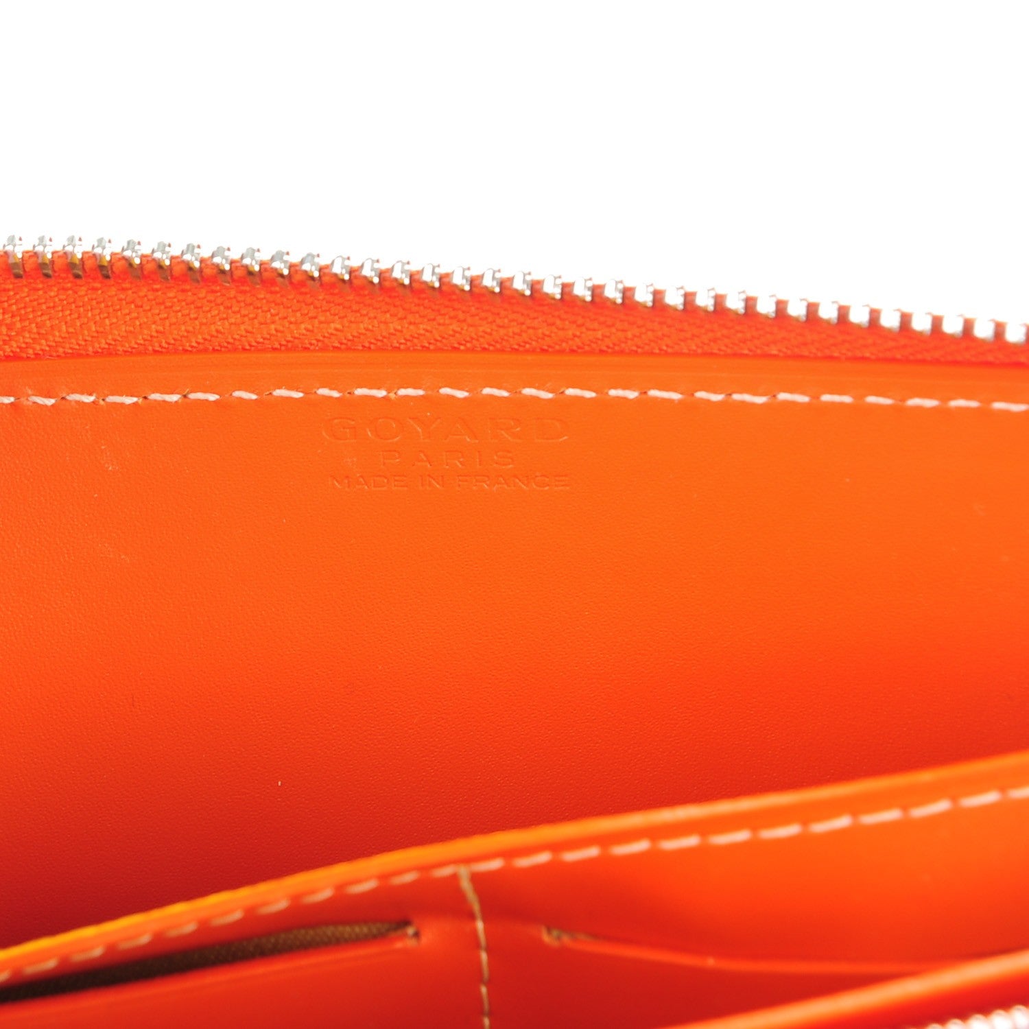 Goyard Goyardine Matignon Zip Around GM Wallet Orange 6 of 6