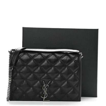 Saint Laurent Lambskin Quilted Mini Becky Chain Bag Black 11 of 11