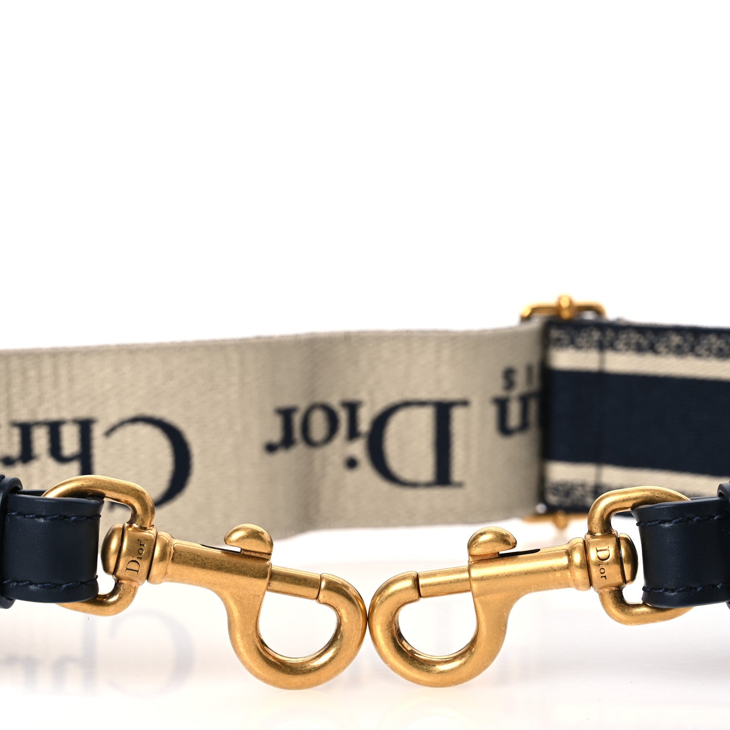 Christian Dior Canvas Embroidered Shoulder Strap Blue 4 of 6