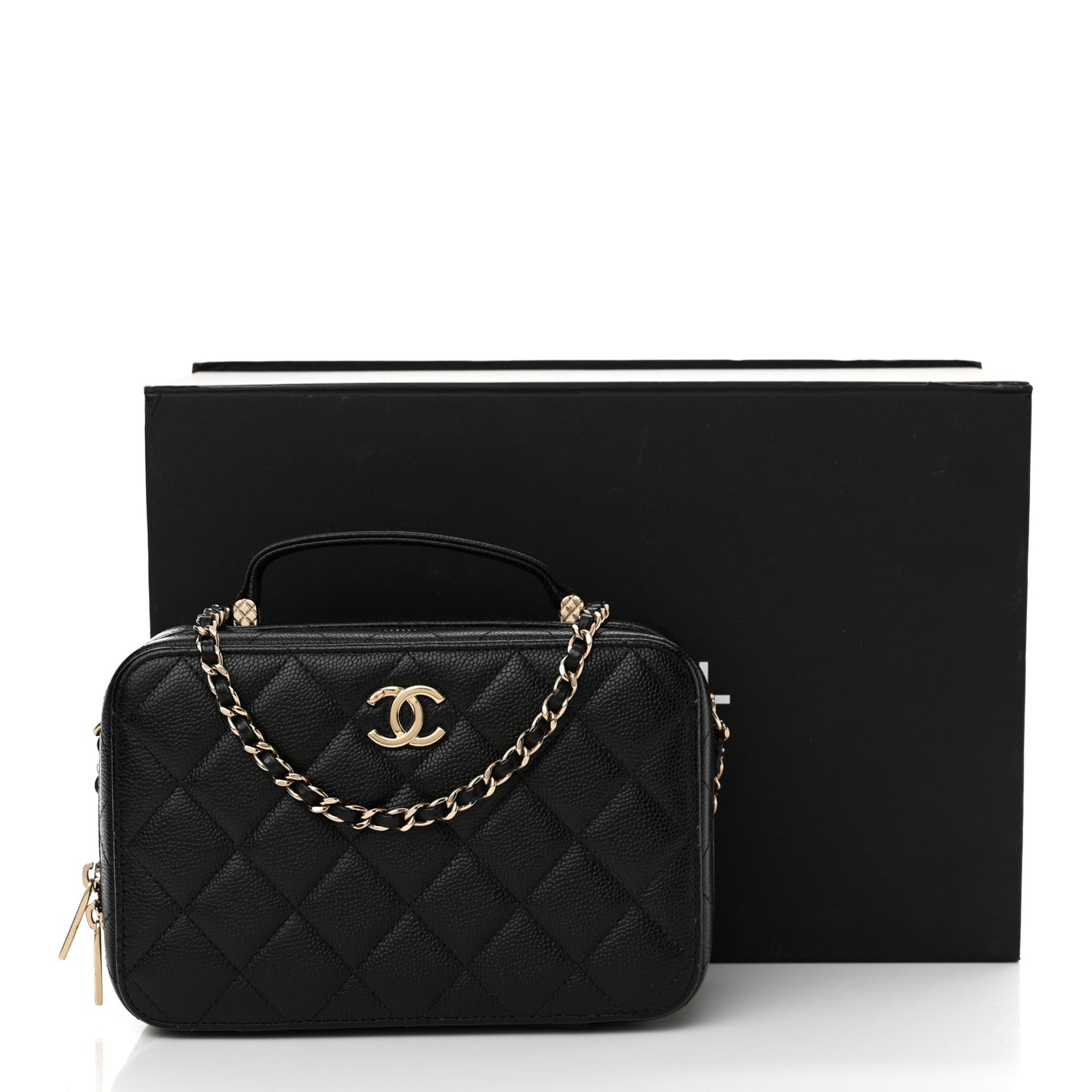 Caviar Quilted Vanity Case Black