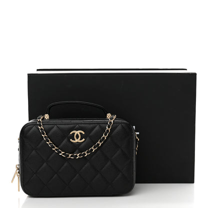 Chanel Caviar Quilted Vanity Case Black 12 of 12