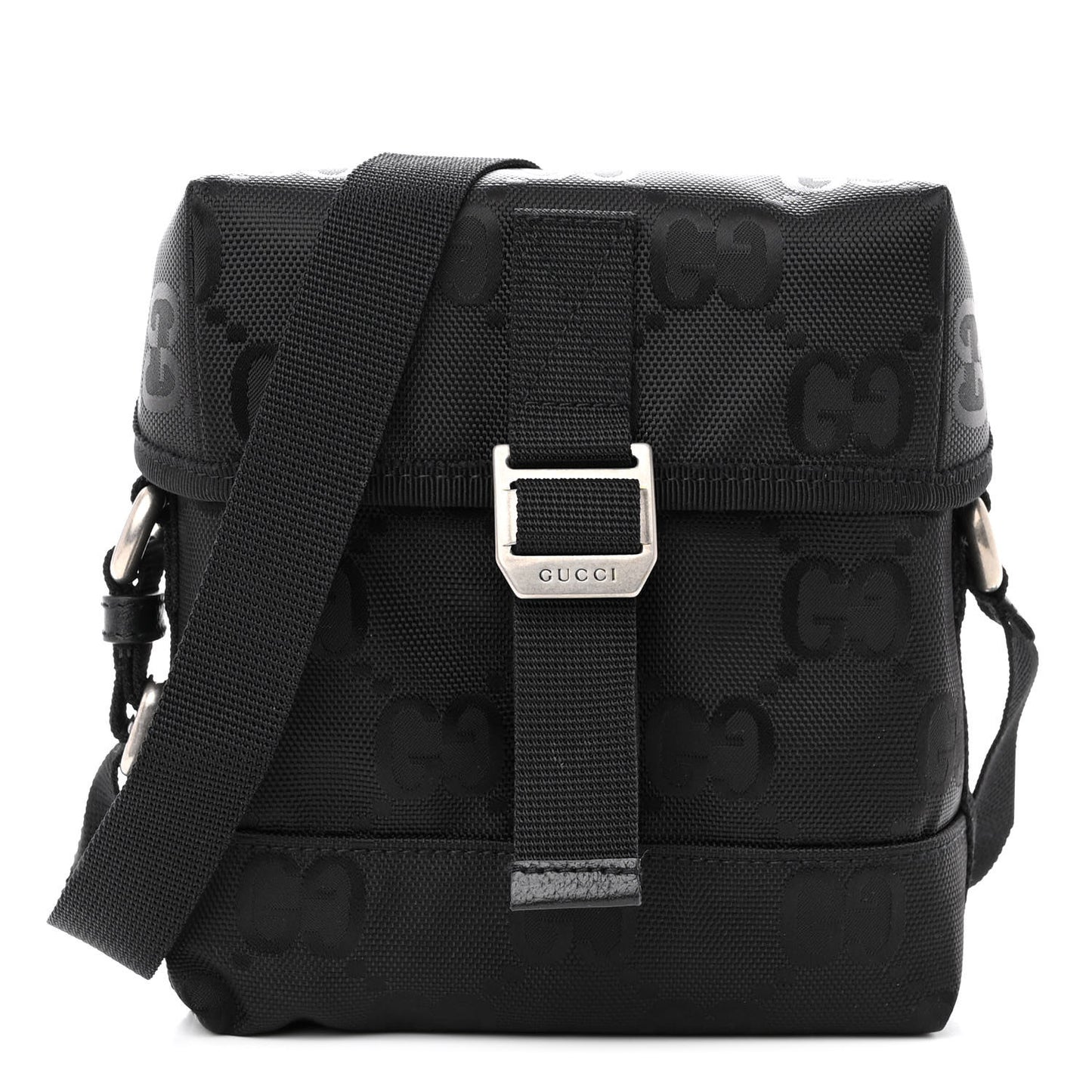 Econyl Nylon Monogram Off The Grid Messenger Bag Black