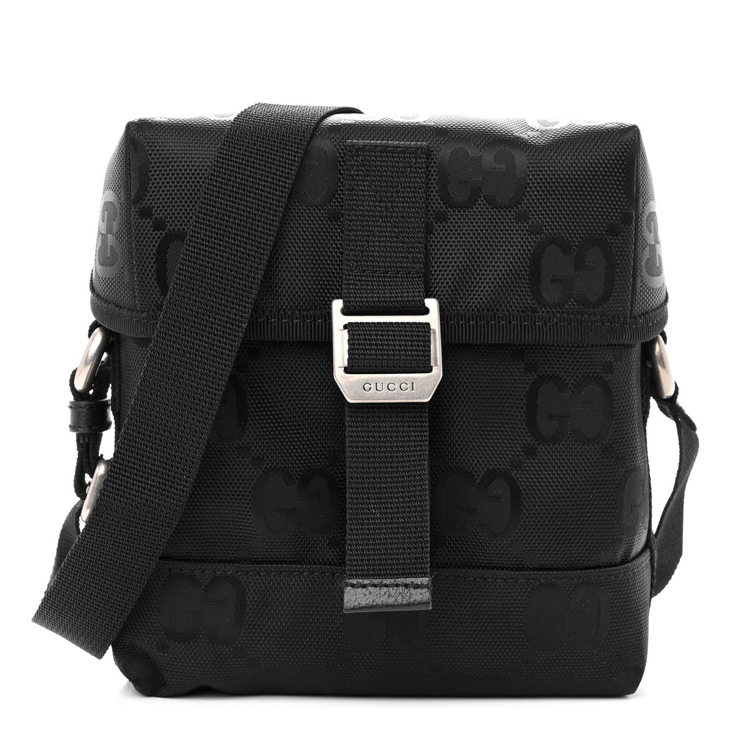 Gucci Econyl Nylon Monogram Off The Grid Messenger Bag Black 1 of 10