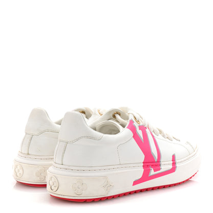 Louis Vuitton Monogram Time Out Sneakers 37.5 White Rose 5 of 9