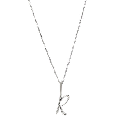 Tiffany Sterling Silver Elsa Peretti Letter K Pendant Necklace 1 of 4