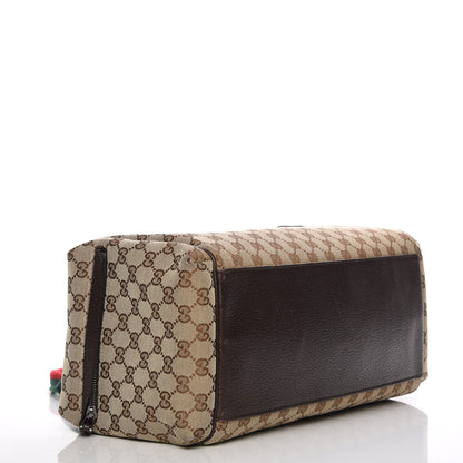 Gucci GG Monogram Web Small Carry On Duffle Beige Brown 4 of 11