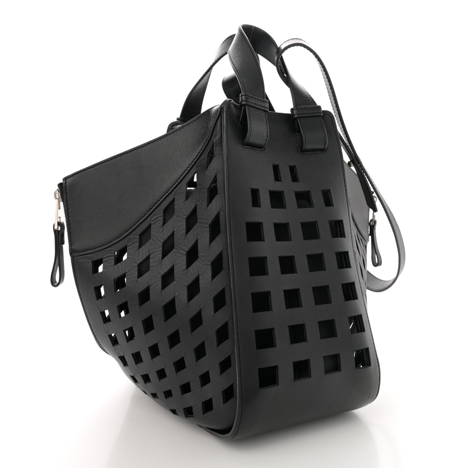 Loewe Calfskin Medium Tulip Hammock Shoulder Bag Black 4 of 15