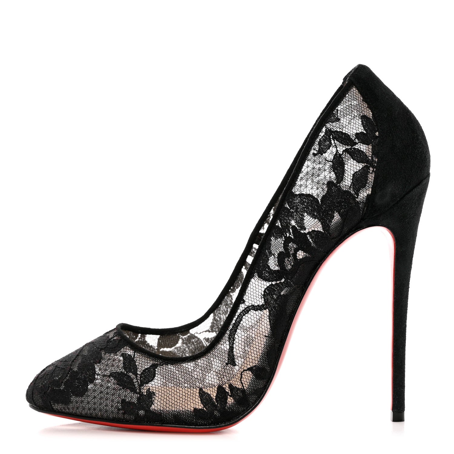 Christian Louboutin Lace Dorissima 100 Pumps 37.5 Black 1 of 11