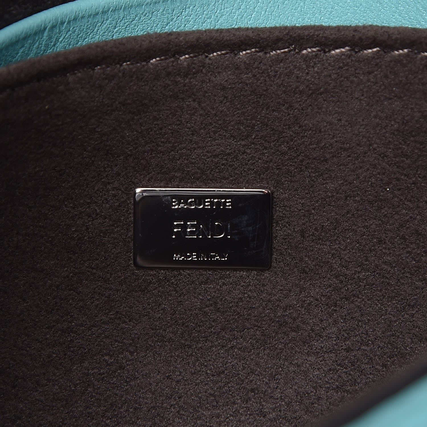 Fendi Nappa Rabbit Fox Fur Micro Buggie Baguette Tiffany 7 of 8