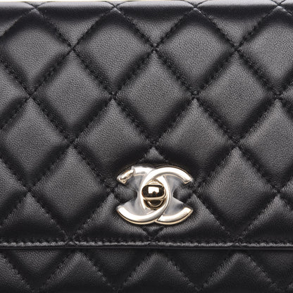 Chanel Lambskin Quilted Trendy CC Wallet On Chain WOC Black 11 of 13
