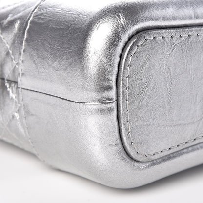 Chanel Metallic Aged Calfskin Quilted Small Gabrielle Hobo Silver 10 of 12