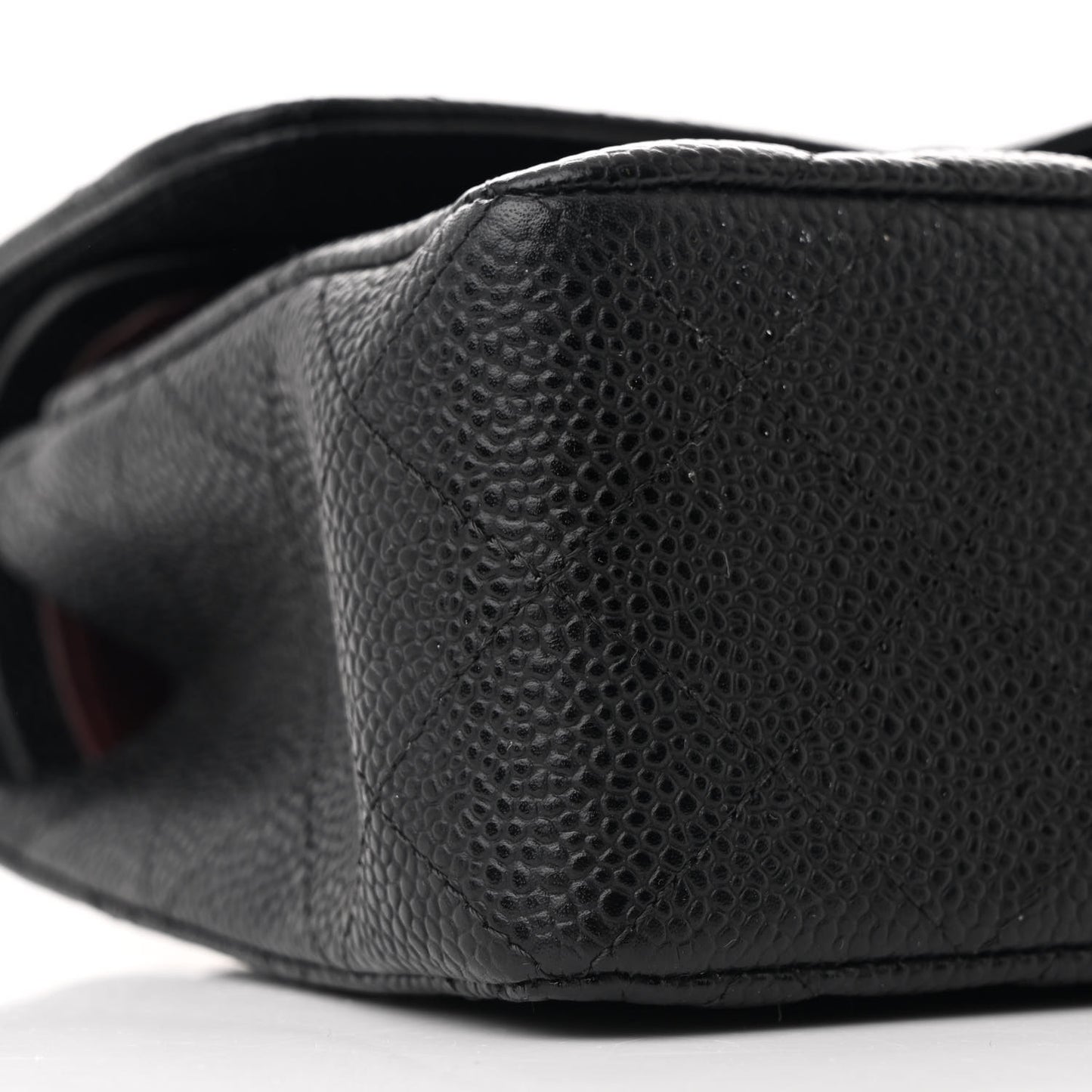 Caviar Quilted Small Double Flap Black