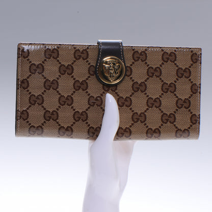 Gucci Crystal Monogram Hysteria Continental Wallet Brown 2 of 9