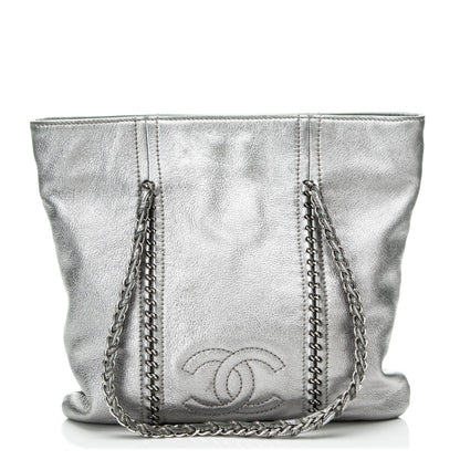 Chanel Metallic Goatskin Luxe Ligne Tote Silver 1 of 7