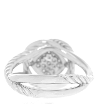 David Yurman Sterling Silver Diamond Pave 7mm Infinity Ring 51 5.75 3 of 4