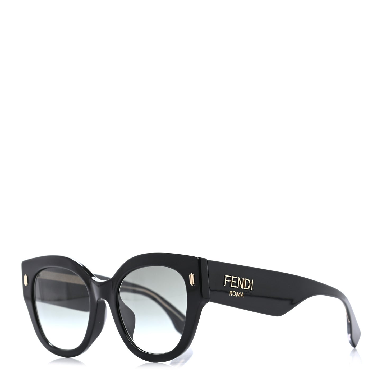 Acetate Cat Eye Sunglasses FF0452 Black