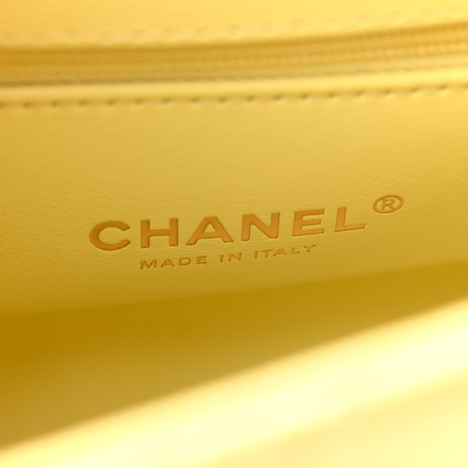Chanel Caviar Quilted Extra Mini Coco Handle Flap Light Yellow 6 of 10