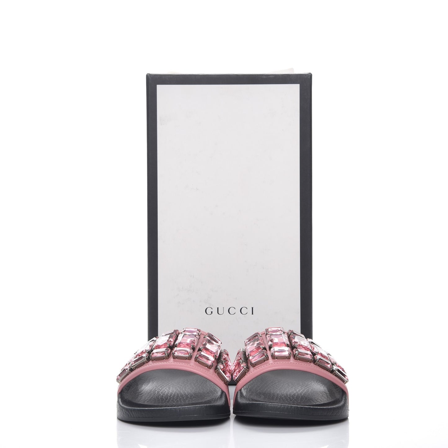 Calfskin Embellished Pursuit Slide Sandals 38 Carmine Rose