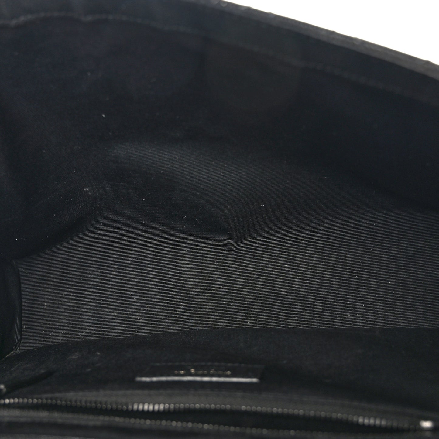 Grain De Poudre Textured Mixed Matelasse Large Triquilt Monogram Monochrome Satchel Black