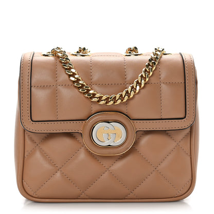 Gucci Calfskin Quilted Mini Deco Shoulder Bag Camelia 1 of 10