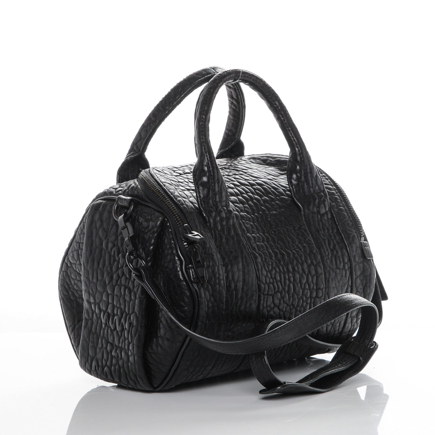 Alexander Wang Pebbled Lambskin Rockie Black Matte Black Hardware 3 of 9