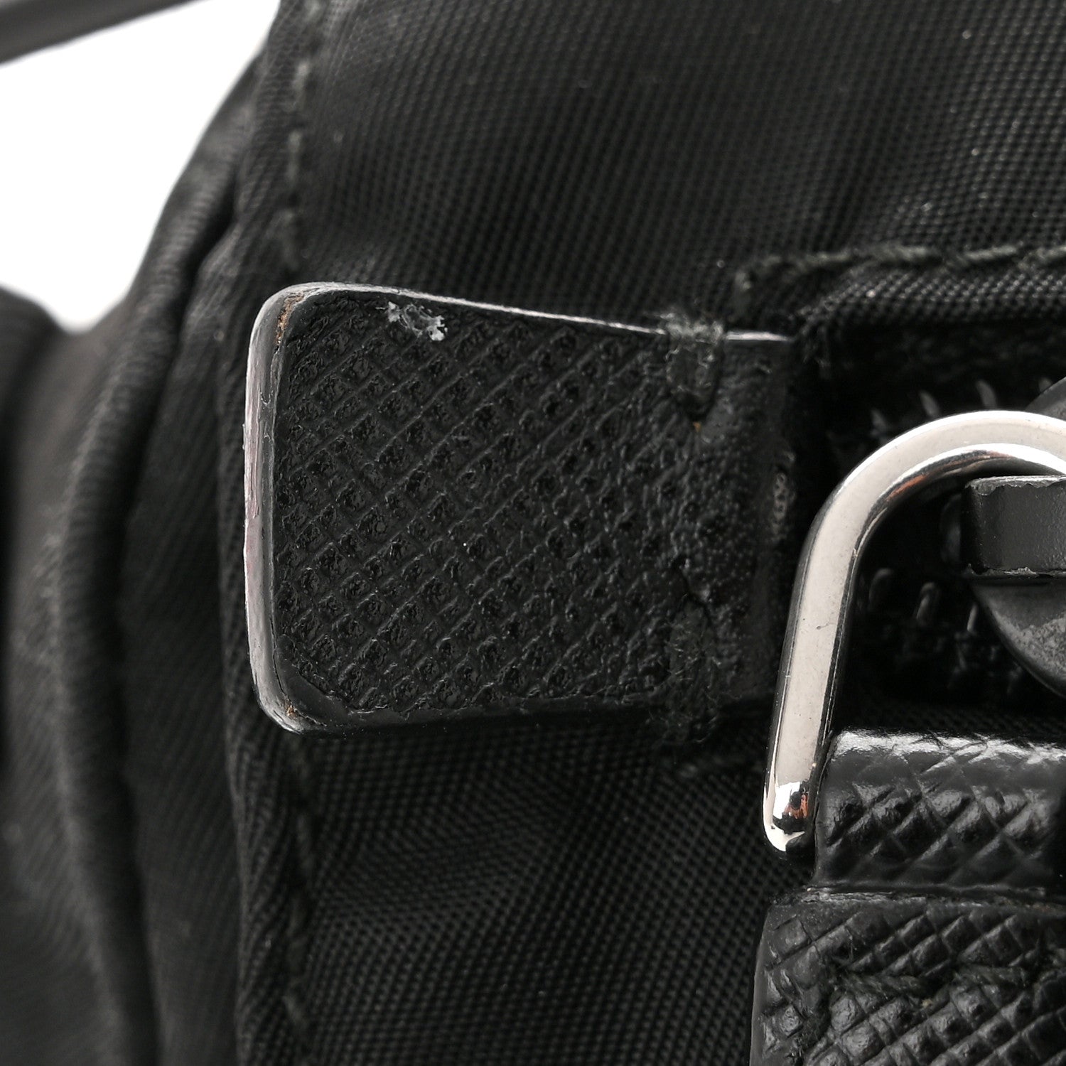 Prada Tessuto Nylon Saffiano Small Vela Messenger Black 12 of 14