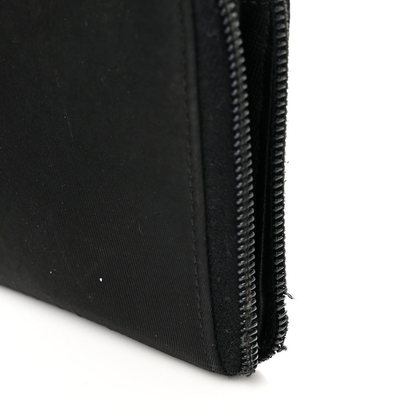 Tessuto Nylon Zip Around Wallet Black