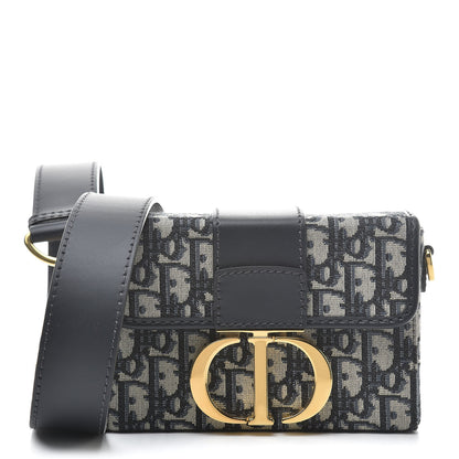Christian Dior Oblique 30 Montaigne Box Bag Blue 1 of 10