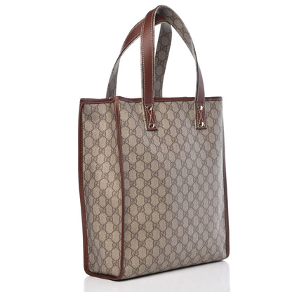 Gucci GG Plus Monogram Small Signature Web Loop Vertical Tote Light Brown 3 of 7