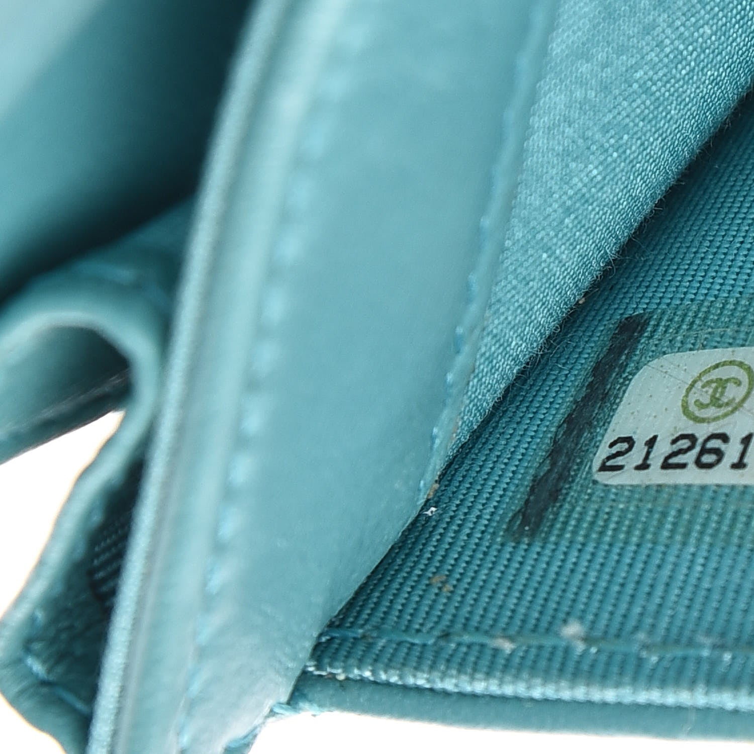 Chanel Lambskin Quilted Card Holder Turquoise 7 of 10