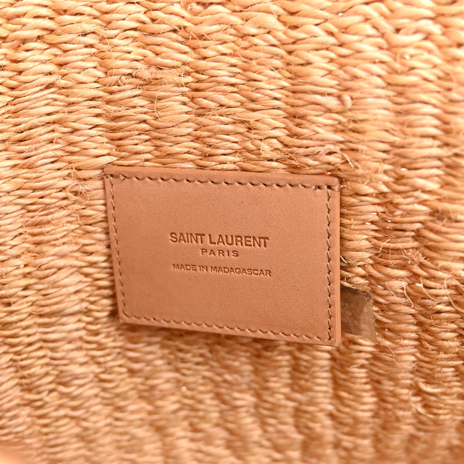 Saint Laurent Raffia Medium Monogram Kate Satchel Natural 6 of 10