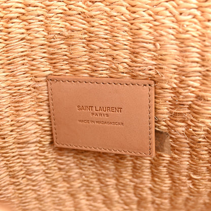 Saint Laurent Raffia Medium Monogram Kate Satchel Natural 6 of 10