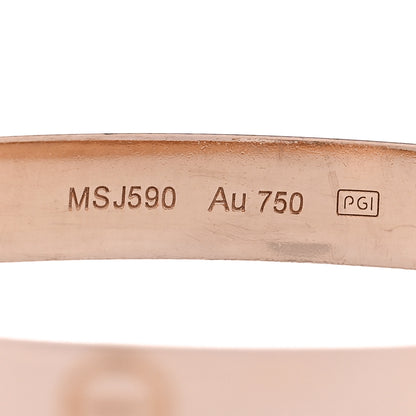 Cartier 18K Pink Gold LOVE Bracelet 18 5 of 8