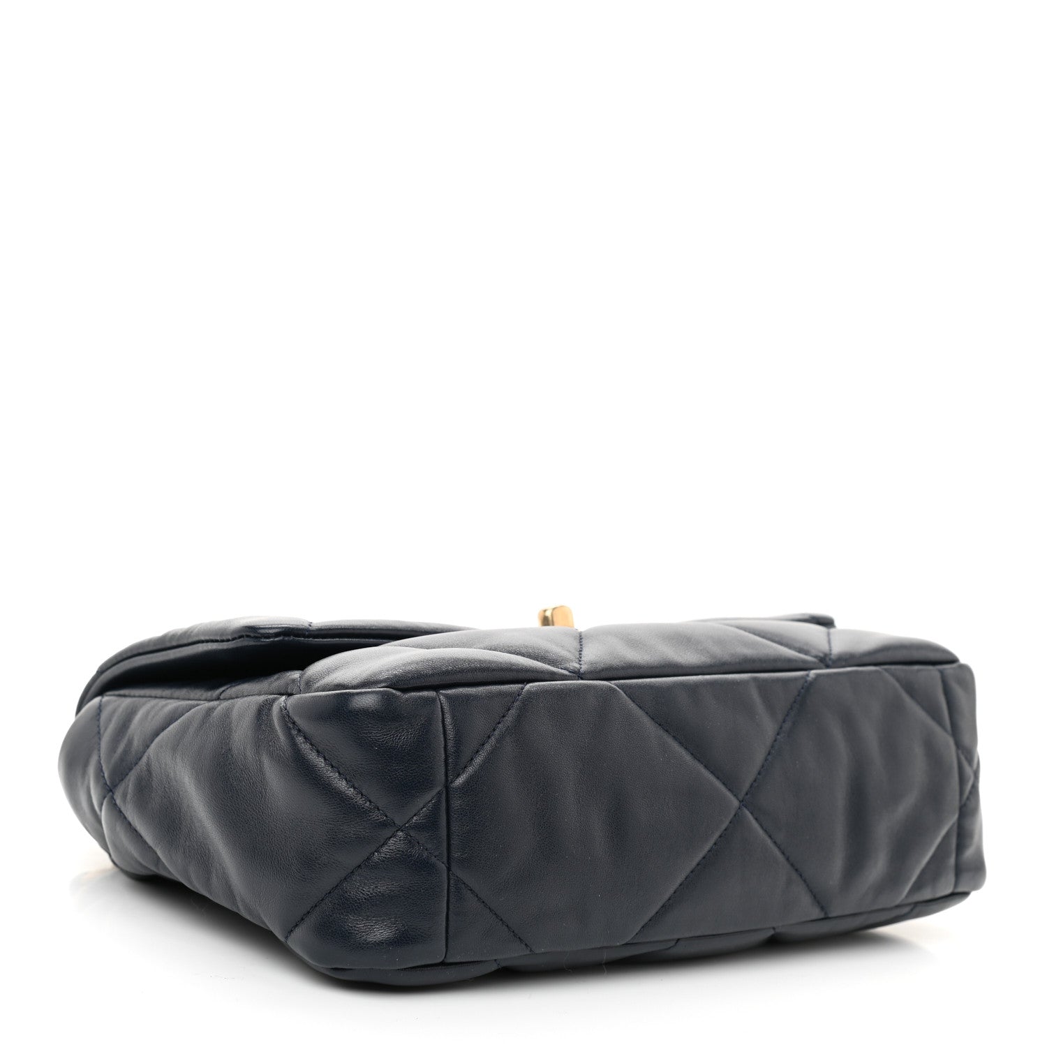 Chanel Goatskin Quilted Medium Chanel 19 Flap Navy Blue 4 of 10